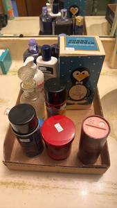 lot 260 image: Avon Lot Soap Dish Epsom Lotion Jewelry Cleaner Bath Products