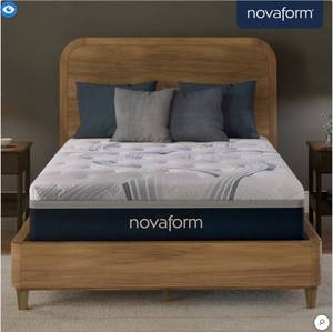 lot 1002 image: Novaform 14 Serafina PerfectTemp Gel Memory Full Foam Mattress - Retail $750