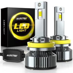 lot 1008 image: AUXITO H11 LED Bulbs, 120W 60000LM Per Set, 1200% Brighter, 6500K Cool White Adjustable H8 H9 LED Fog Light Bulb for Halogen Replacement, Plug and Play, Pack of 2 - Retail $80