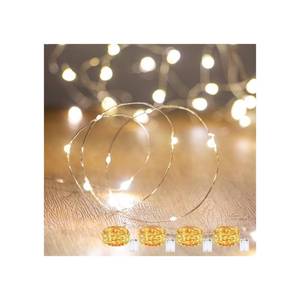 lot 1011 image: String Lights,Waterproof LED String Lights Fairy String Lights Starry ,Battery Operated String Lights for Indoor&Outdoor Decoration Wedding Home Parties Christmas Holiday. (Warm White, 10Ft4pc) - Retail $14
