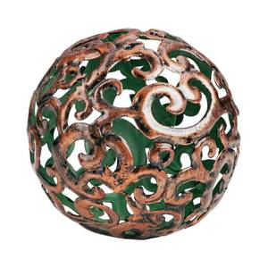 lot 1028 image: Everydecor Metal Decorative Sphere for Home Decor - Decorative Balls for Shelves, Centerpiece Bowls, Bookshelf - Decoration Orbs Accents for Living Room, Bedroom - Fancy Bronze Shelf Spheres - Retail $15