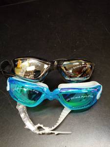 lot 1039 image: UV Shield Anti-Fog Swimming Goggles Lot of 2 - Retail $18