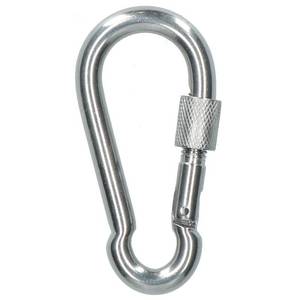 lot 1060 image: AB Tools Carabina Carbine Hook with Screw Gate 8mm Marine Grade Stainless Steel DK75 - Retail $18
