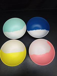 lot 1073 image: Bamboo Melamine Bowl Set 4 Pieces Dishwasher Safe - Retail $0