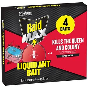 lot 1093 image: Raid Max Liquid Ant Bait Indoor Ant Trap - 4ct Kills Ants, Indoor Use, 2.8 Depth - Retail $13