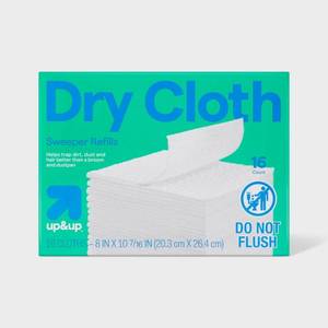 lot 1110 image: 2 Boxes of Floor Sweeper Dry Cloths Refills - Standard - 16ct and ach- up&up - Retail $12