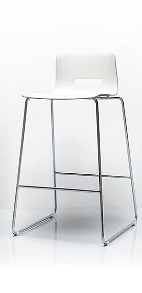 lot 3544125 image: Casper 30 White Low Back Stool - Retail $69