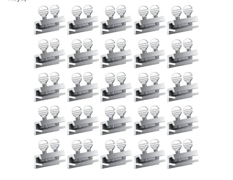 lot 16752 image: 25 Sets Sliding Window Locks Aluminum Metal Window Security Safety Locks with Keys Silver Adjustable up and Down Stopper Proof Home Door Patio Guard (2 Keys) - Retail $24