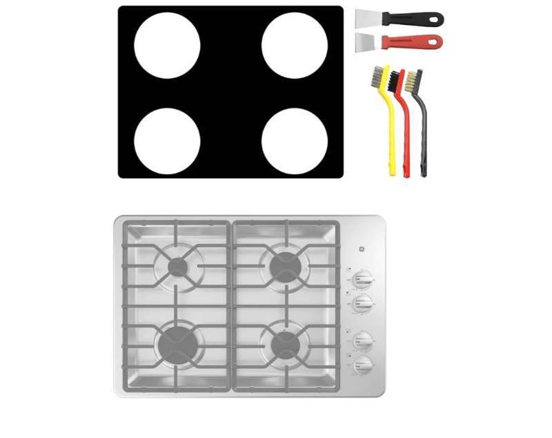lot 16775 image: Stove Top Protector liner For 30 GE Gas Range Model JGP3030SLSS JGP3530DLWW JGP328CEKCC JGP329DETCC JGP933CEKCC 4 burner Thickness Reusable Guard Stove Covers - Retail $15
