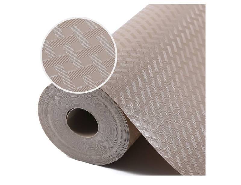 lot 16962 image: Beige Shelf Liners for Kitchen Cabinets Refrigerator Liners Waterproof & Oil-Proof Kitchen Cupboard Liner Drawer Mats EVA Material Non Adhesive Fridge Liner for Shelves 11.8 x 236.2 Inches - Retail $26
