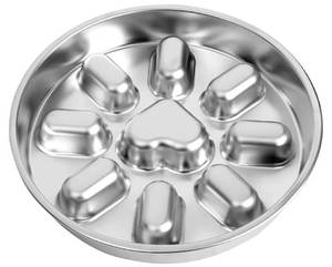 lot 58550 image: Slow Feeder Dog Bowl,Stainless Steel Pet Slow Feeder Slows Down Eating for Small Medium Dogs Cat Puppy - Retail $30