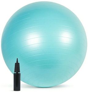 lot 58628 image: CAP Fitness Stability Ball Exercise Ball, 65cm, Teal - Retail $11