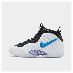 lot 24748 image: Nike Little Posite Pro (GS) Big Kids Shoes White-Blue Hero-Red Orbit-Indigo Fog 644792-102 - 5.5Y