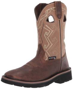 lot 24756 image: Wolverine mens Rancher Aztec Steel-toe Wellington Work Boot,Bone,8