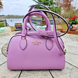 lot 24830 image: Kate Spade Madison Saffiano Leather Duffle Crossbody Bag