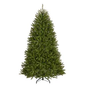 lot 20225 image: National Tree Company 7 ft Unlit Dunhill Fir Full Artificial Christmas Tree, 2,144 Tips, Includes Stand, Green