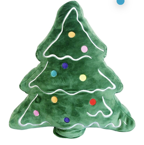 lot 21142 image: Christmas Tree Throw Pillow, Xmas Tree Decorative Throw Pillow, Christmas Tree Pillows Stuffed Tree Shaped Pillow Christmas Decor, Cute Pillows for Christmas Couch Sofa Bedroom (F, One Size) - Retail $0