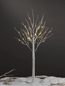 lot 21173 image: LIGHTSHARE 4 Feet Birch Tree, 48 LED Lights, Warm White, for Home, Festival, Party, and Christmas Decoration, Indoor and Outdoor Use - Retail $0