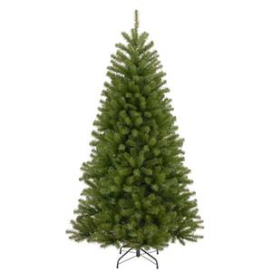 lot 60205 image: National Tree Company 7.5 ft Unlit North Valley Spruce Artificial Christmas Tree, 1,346 Tips, Includes Stand, Green