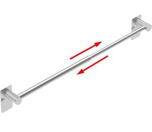 lot 528 image: Towel Bar, Adjustable 14.4inch - 25.2inch, Self Adhesive & Wall Mounted for Bathroom Kitchen Hand Towel Rack Holder Cloths Hanger SUS 304 Stainless Steel Organizer Single Bar Nickel Brushed - Retail $0