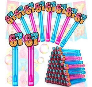 lot 554 image: Shappy 30pcs 67 Theme Mini Bubble Wands 67 Theme Birthday Party for Guests Goodie Bag Stuffers Prizes for Small Halloween Goodie Bag Six Seven Themes Birthday Party Gifts - Retail $0