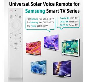 lot 561 image: BN59-01391A Solar Voice Remote for Samsung Frame TV Remote Replacement with Voice Search, Apps and Solar Charging for Samsung 2021-2025 Neo LED Smart 4K Ultra HD TV, 4 Shortcut Buttons - Retail $0