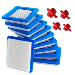 lot 571 image: HOODELL 10 Pack 491588S Air Filter  394358 Fuel Filter Compatible with 491588 4915885, Toro 20332, Craftsman 33644, Pro Performance for Push Lawn Mower - Retail $15