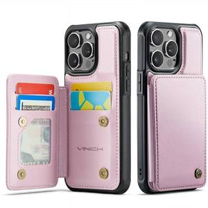 lot 574 image: Vinich for iPhone 13 Pro Wallet Case with Card Holder, RFID Blocking Credit Slots Kickstand Shockproof Phone Cover Fit for iPhone 13 Pro 6.1 Rose Gold - Retail $20
