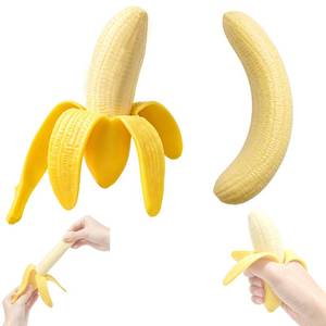 lot 618 image: 2 Pcs Banana Squishy, Realistic Scented Squishy Banana Toy Slow Rising, Soft Squeeze Toys Banana for Stress Relief, Fun Sensory Fidget Toy for Party Favors Birthday Gift - Retail $10