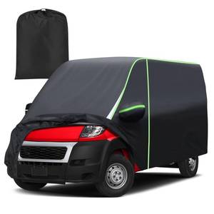 lot 647 image: Mixsuper Liner Car Cover for Ram ProMaster 2014-2022, Heavy Duty Waterproof Van Cover, Outdoor Commercial Vehicle Protection, Windproof Strap, Zipper Door - Retail $56