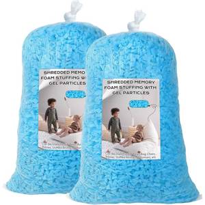 lot 661 image: Garifon Bean Bag Filler, 10lbs Shredded Memory Foam Filling, Bean Bag Chair Filling Stuffing, Bean Bag Refill Insert, Punching Bag Filler, Pillow Filler Stuffing for Stuffed AnimalsCouchDog BedCoop - Retail $28