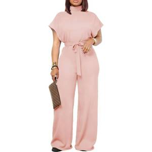 lot 667 image: Ulovmi Womens Jumpsuits Dressy Formal Elegant Wide Leg Romper Jumpsuit Wedding Guest Party Cocktail One Piece Outfits Pink XXL - Retail $25