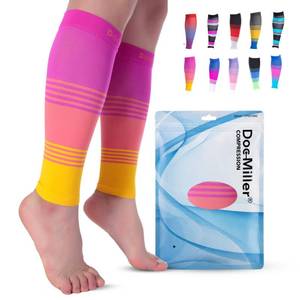 lot 687 image: Doc Miller Calf Compression Sleeve for Men & Women �� 20��30 mmHg Graduated Compression, Footless Compression Socks Alternative for Running, Shin Splints, Swelling, Varicose Veins ��Calf Support, 1 Pair - Retail $18