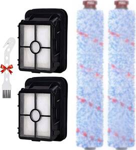 lot 701 image: for Bissell CrossWave Vacuum Cleaner Replacement Parts 2 Pack 1868 Bissell CrossWave Multi-Surface Brush Rolls Tangle-Free 2 Pack 1866 Replacement Vacuum Filters Part 1608683 1608684 1613568 - Retail $16