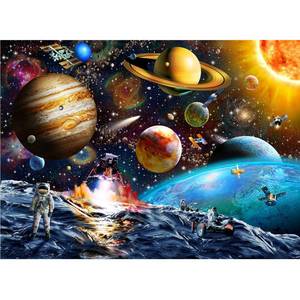 lot 708 image: Puzzles for Kids Ages 8-10 Year Old - Solar System Planets, 200 Pieces Spacewalk Jigsaw Puzzles for Kids Ages 6-8, Learning Educational Toys for Boys and Girls - Retail $20