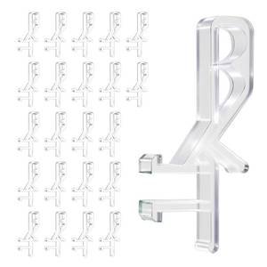 lot 747 image: 22 PCS Cidkoth Hidden Channel Valance Clips, 1-78 Inch Clear Plastic Blinds Clips for Valance with a Groove, Replacement Clips for Blinds Wood & Faux Wood Window Blinds - Retail $6