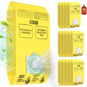 lot 762 image: 15 Pack Canister Vacuum Cleaner Bags Compatible with Kenmore Canister Type CQ 5055, 50555, 50557, 50558 and Type C-5, C-18, 53292, 200 Series, 400 Series, 600 Series, 700 Series, 800 Series Vacuum - Retail $17