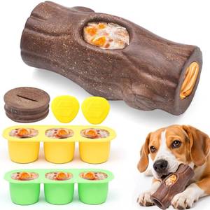 lot 770 image: ClariVora Dog Toys for Aggressive Chewers, Interactive Indestructible Dog Toys to Keep Them Busy, Durable Dog Frozen Treat Toy for Large & Medium Dogs, Reduces Anxiety & Extends Playtime, Brown - Retail $22