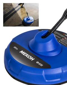 lot 797 image: MEKOH 14 Electric Pressure Washer Surface Cleaner Attachment, 2500 PSI Universal Power Washer Accessories for Driveway Sidewalk Deck Patio Concrete Cleaning, 14 Quick-Connect, Dual Rotary Nozzles - Retail $33