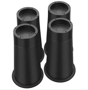 lot 160 image: ANNKUT Bed Risers 10 Inch Heavy Duty, Elevation in Heights 8 or 9.8 Inch Round Furniture Risers for Bed Desk Table Sofa Couch, Bed Lifts Risers(4 Pack Black) - Retail $33
