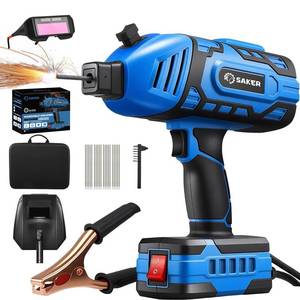 lot 1140 image: Saker Portable Welding Machine, Welding Machine 110V with IGBT Inverter 5 Variable Current Adjustment, Portable Electric Welding Machine,Fits for 332 Wire Rods (Blue) - Retail $133