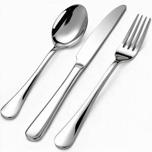 lot 1164 image: 60 Piece Bulk Silverware Set for 20, Stainless Steel Heavy Forks Spoons and Knives Set, Mirror Finish Flatware Dishwasher Safe for Family Picnics Daily Gatherings - Retail $45