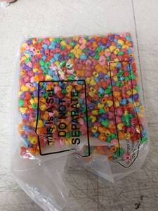 lot 7109 image: Hicarer Large Hole Heart Pony Beads Bulk for Crafts Multi Color DIY Acrylic Beads Bracelet Kawaii Rainbow Necklace Jewelry Making for Party Decor - Retail $13
