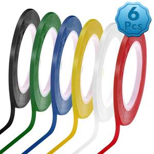 lot 7147 image: cridoz 6 Rolls 18 Whiteboard Tape Thin White Board Tape Lines Pinstripe Dry Erase Art Tape Graphic Chart Grid Electrical Tape, 108 Feet Per Roll - Retail $6