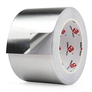 lot 7159 image: BOMEI PACK Aluminum Foil Tape,Heavy Duty Metal Foil Tape,High Temperature Silver Duct Tape,Perfect for Sealing & Patching,HVAC,Air Ducts,Insulation and Metal Repair (3 Inch) - Retail $16