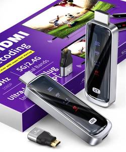 lot 7170 image: Futureagle Wireless hdmi Transmitter and Receiver 328FT100M 4K Decode Plug & Play Portable 5G2.4G Wireless Display Adapter Extender Kit for Video and Audio to Monitor from PCProjector - Retail $50