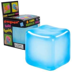 lot 7196 image: Ice Cube Squishy Fidget Toy, Slow-Rising Sensory Stress Cube for Relief & Focus, Desk Fidget for Adults (Blue) - Retail $13