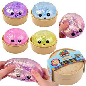 lot 7203 image: Glitter Dumpling Squishy,Dumpling Squishy Mystery Box,Squeeze for Stress Relief (Aurora Slow Rising Random-1pc) - Retail $17