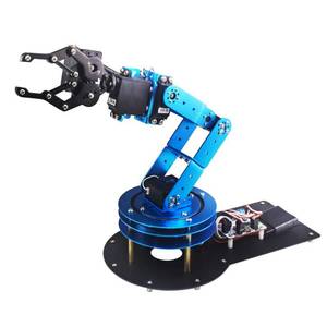 lot 15058 image: LewanSoul Robotic Arm Kit 6DOF Programming Robot Arm with 5 Servo, Handle, Mechanical Claw and More, PC Software APP Control with Tutorial - Retail $140