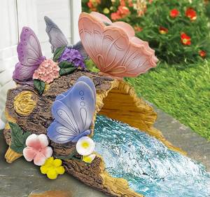 lot 1209 image: Teaeeno Butterfly Garden Gutter Downspout Extension, Resin Butterfly Figurine,Ornament Splash Block Anchor for Downspout Extension,Outdoor Drain Decor,Animal Accents,Perfect Rain Diverter for 3x4 - Retail $33